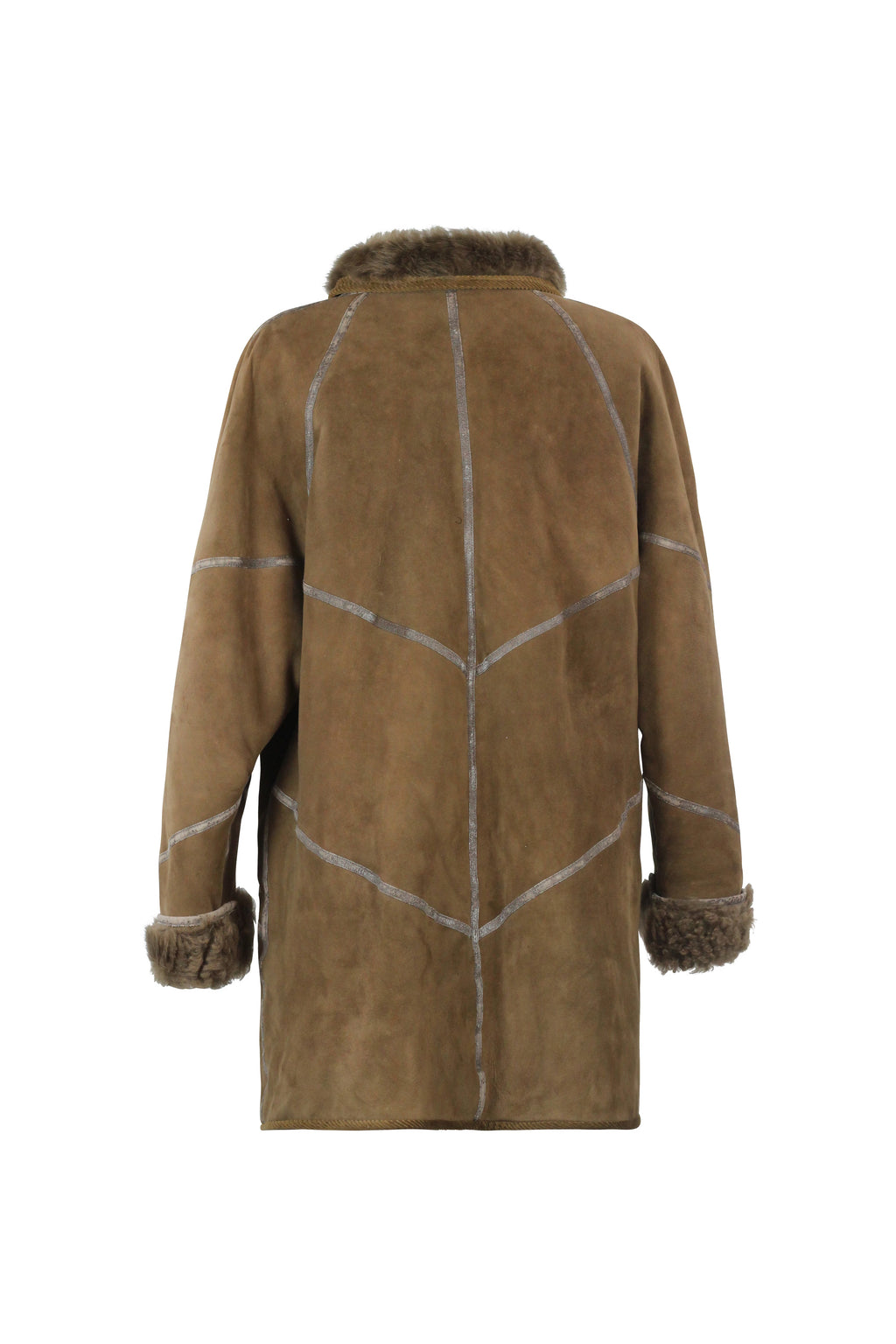 Coffee Brown Shearling Coat