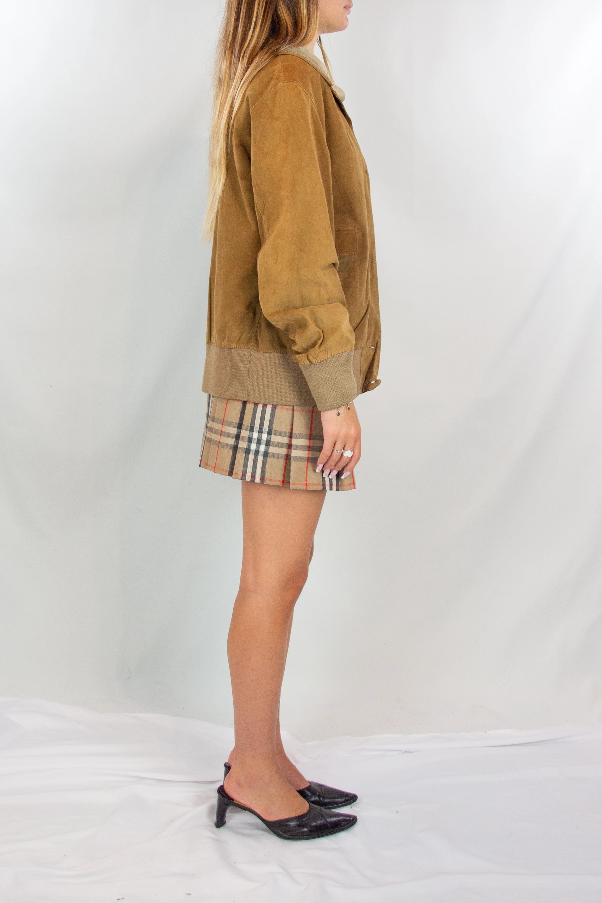 1980s Camel Suede Bomber Jacket