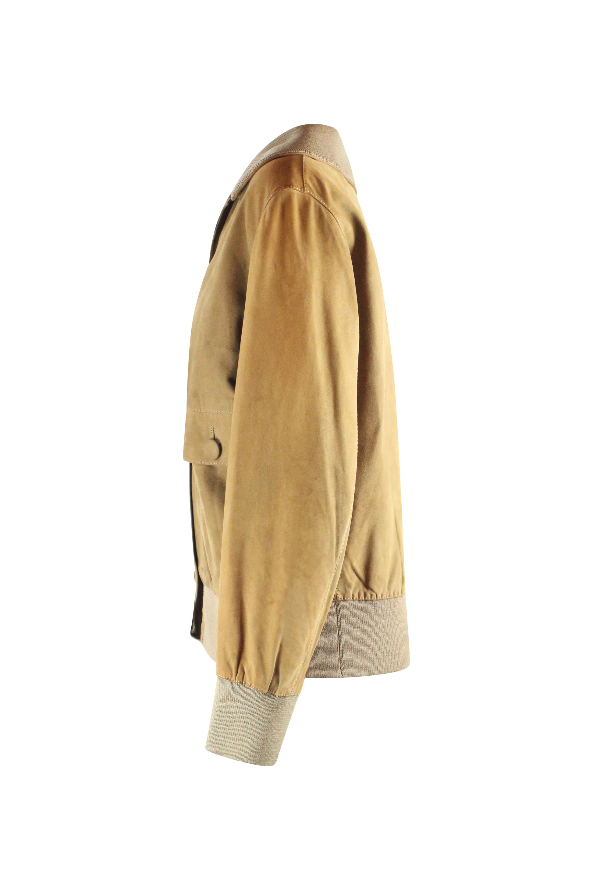 1980s Camel Suede Bomber Jacket
