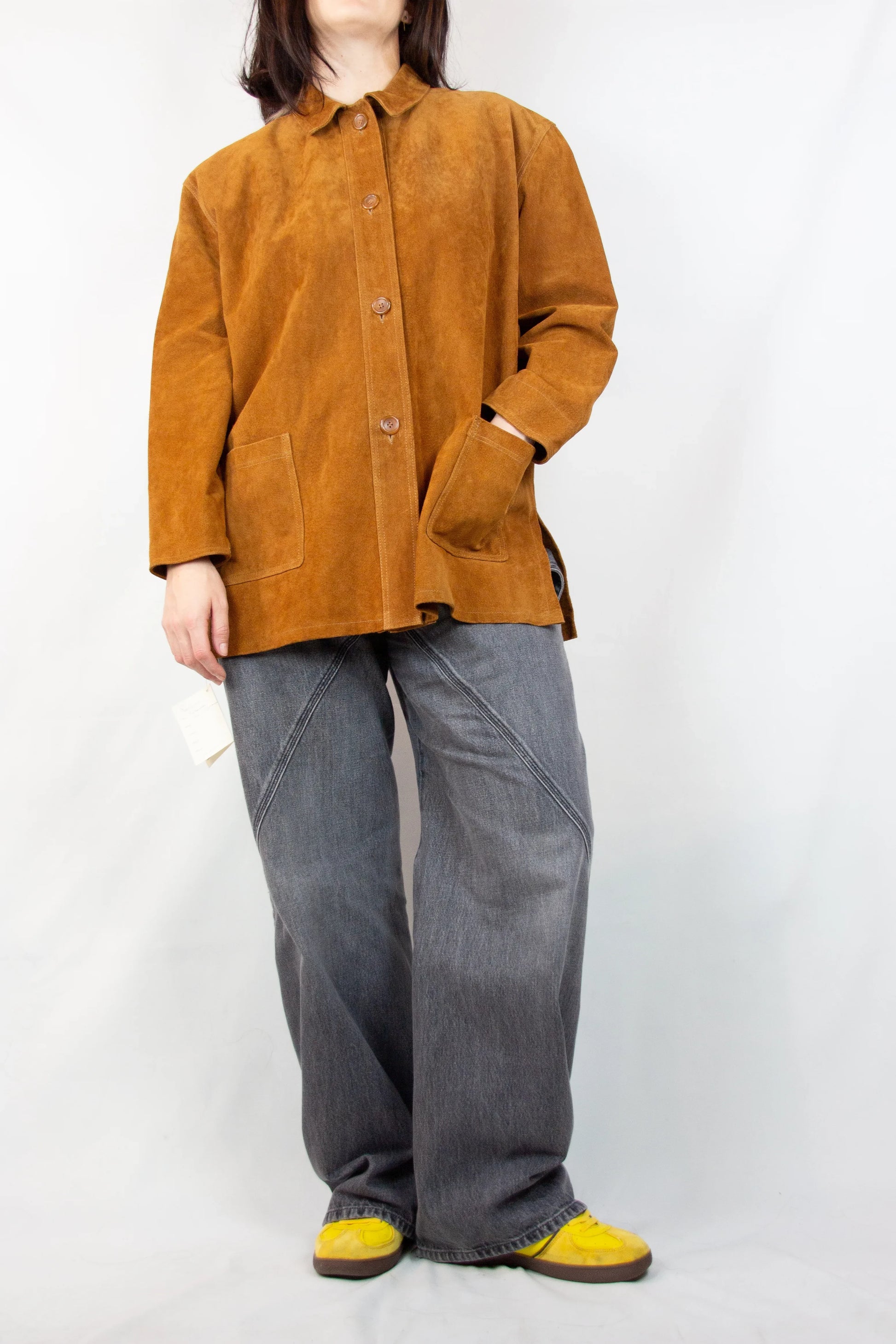 Mustard Yellow Suede Overshirt