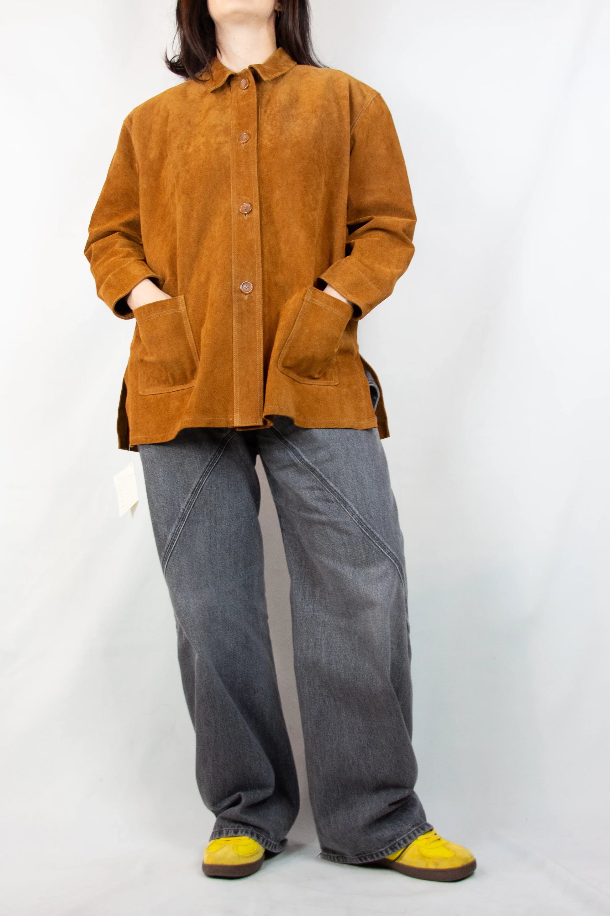 Mustard Yellow Suede Overshirt