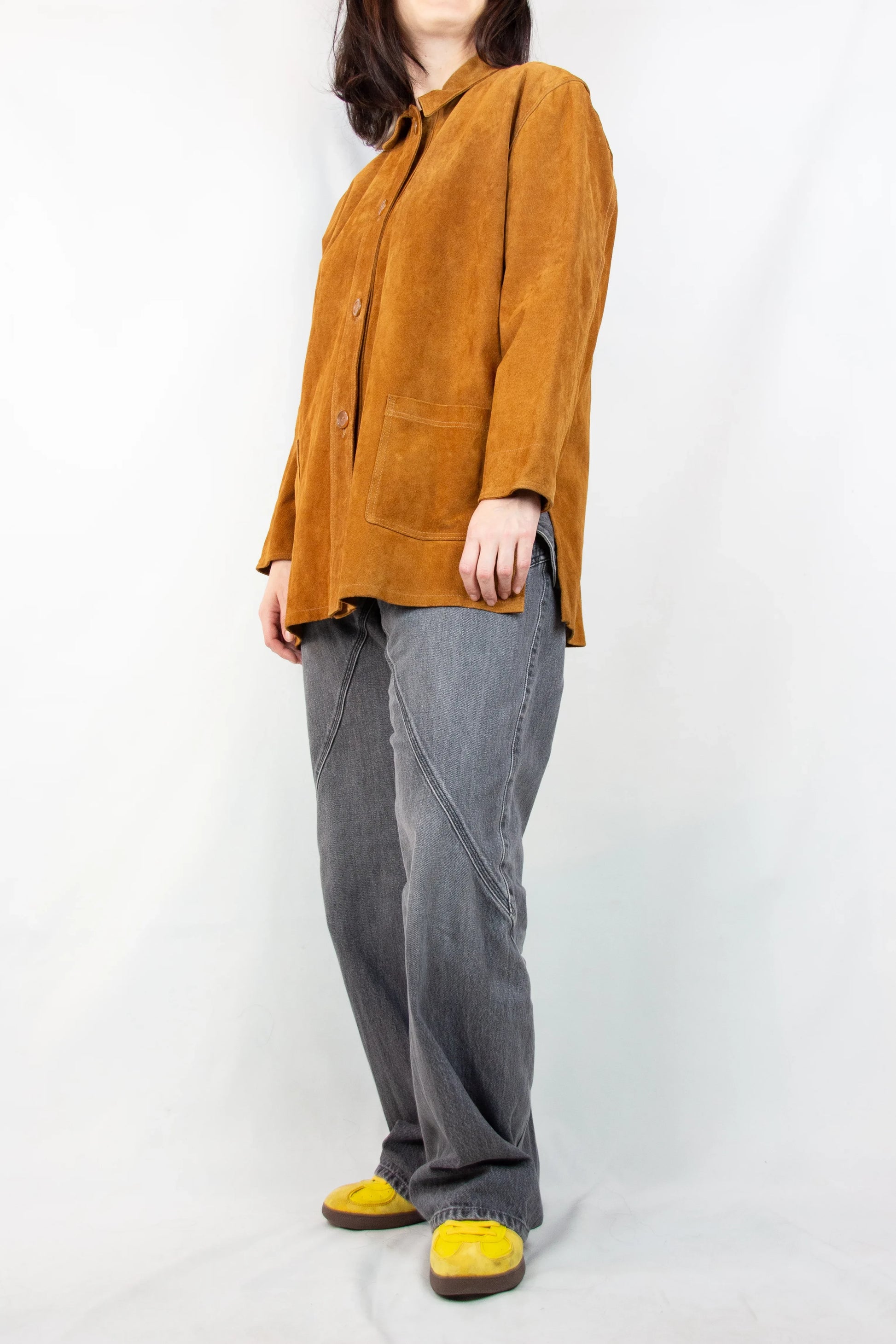 Mustard Yellow Suede Overshirt