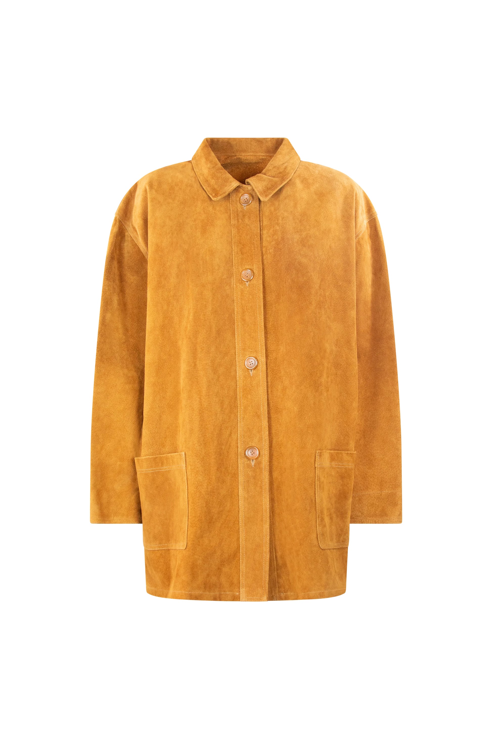 Mustard Yellow Suede Overshirt