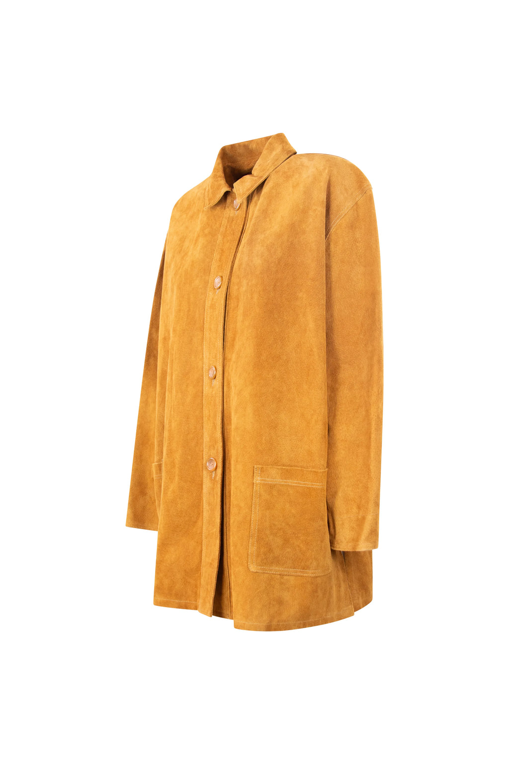 Mustard Yellow Suede Overshirt