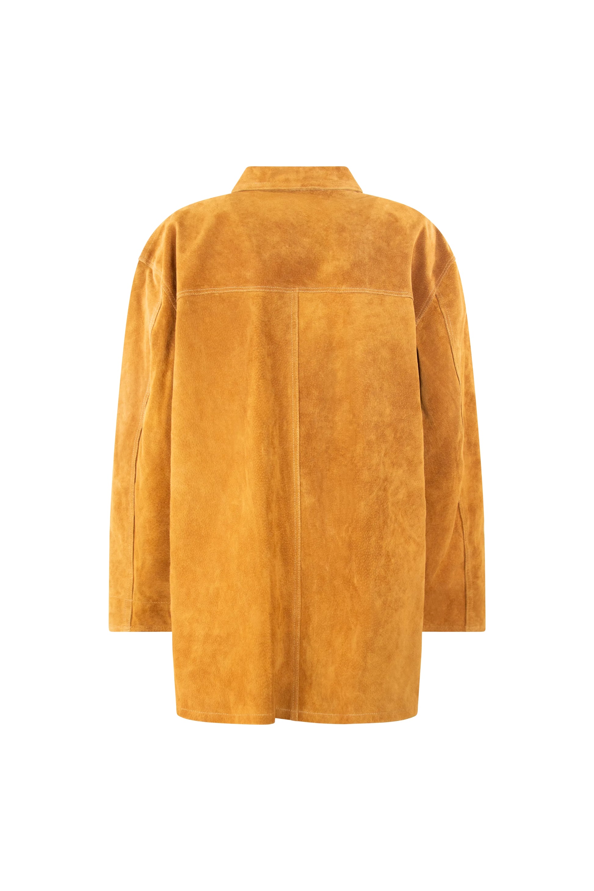 Mustard Yellow Suede Overshirt