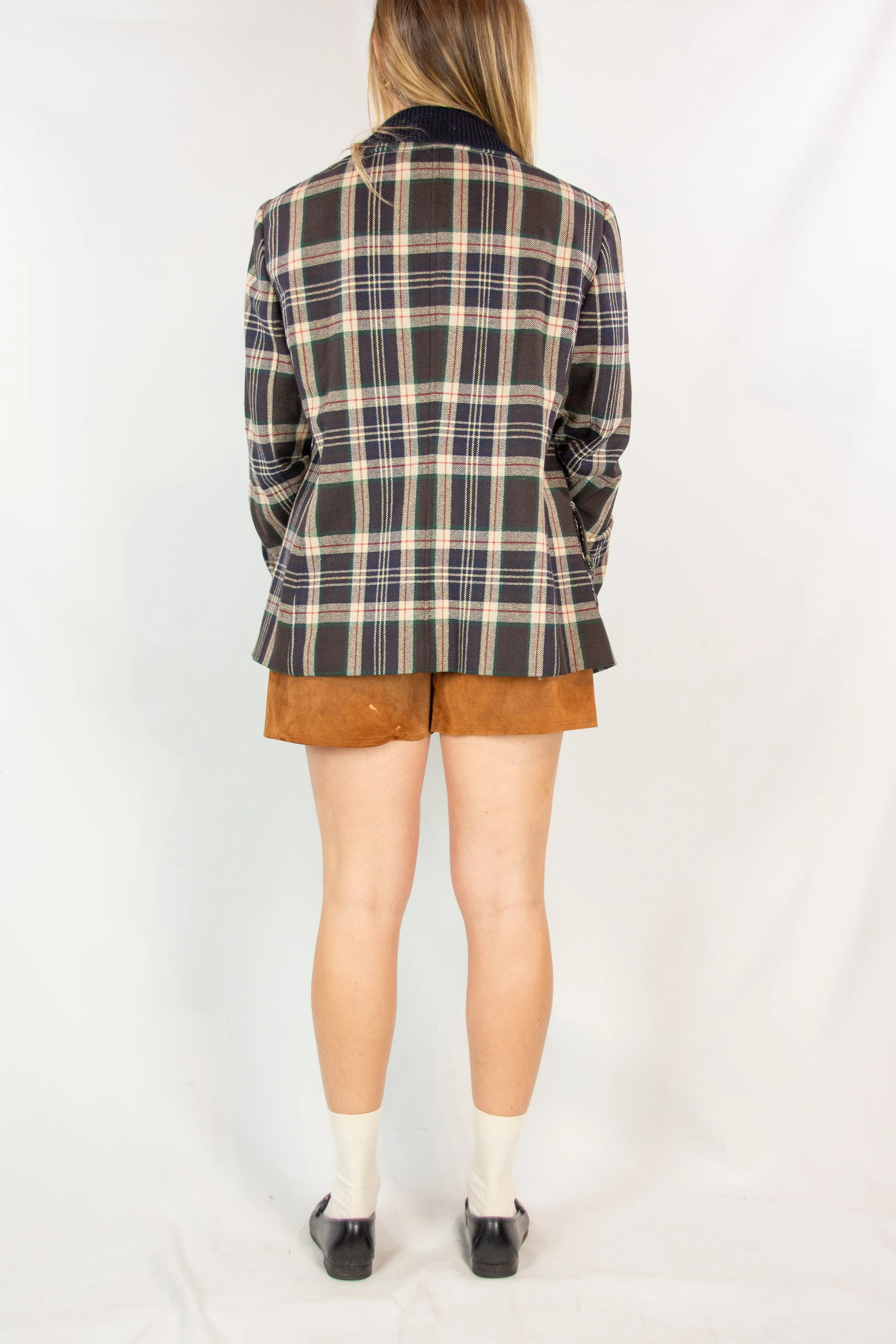 Suede High-Waisted Pleated Shorts