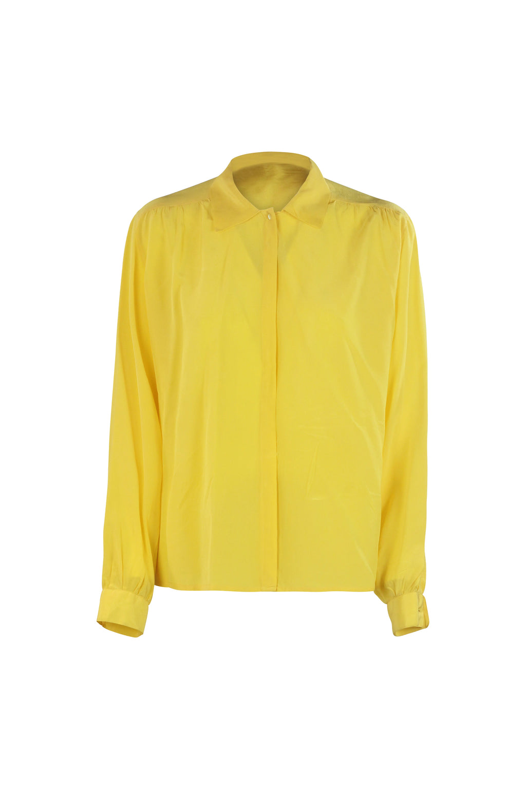 Yellow silk blouse