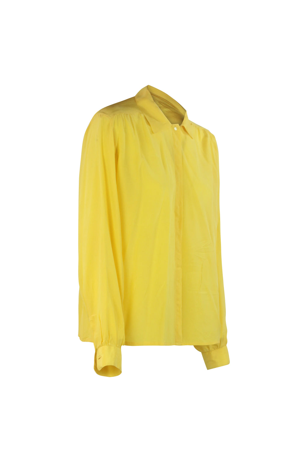 Yellow silk blouse