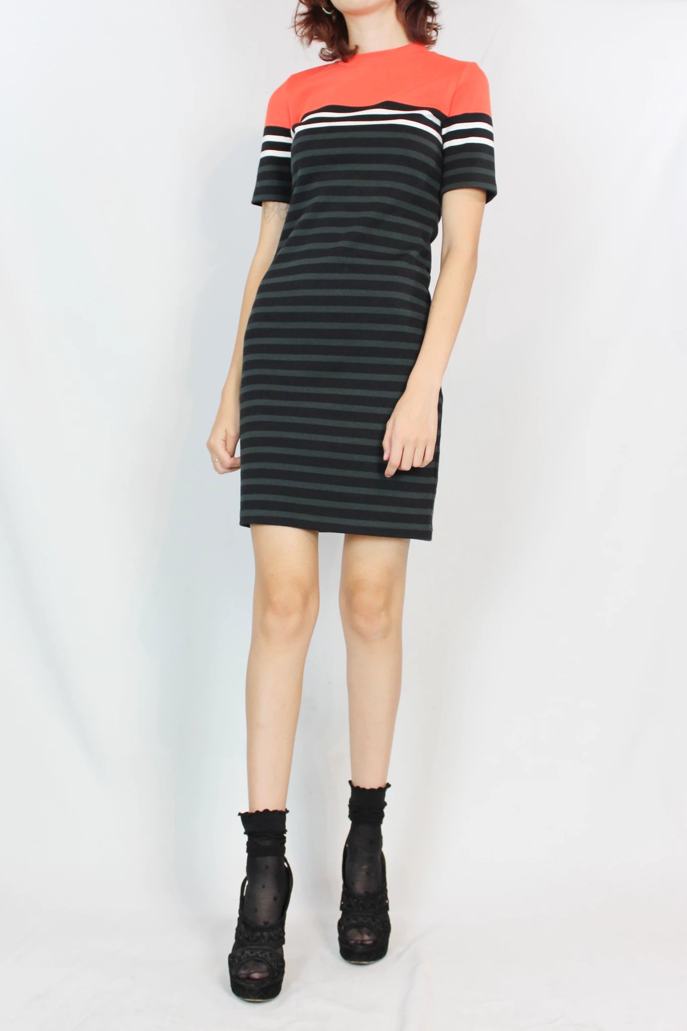 T-shirt striped dress