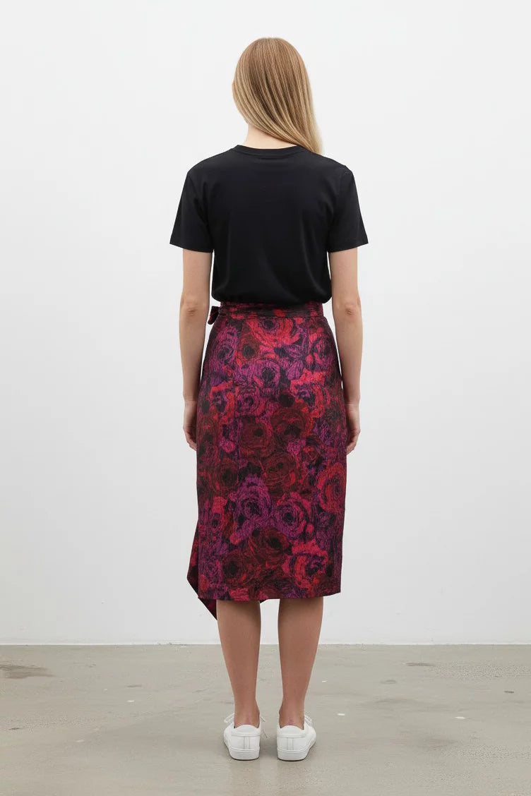 Floral Jacquard Midi Skirt FW2021