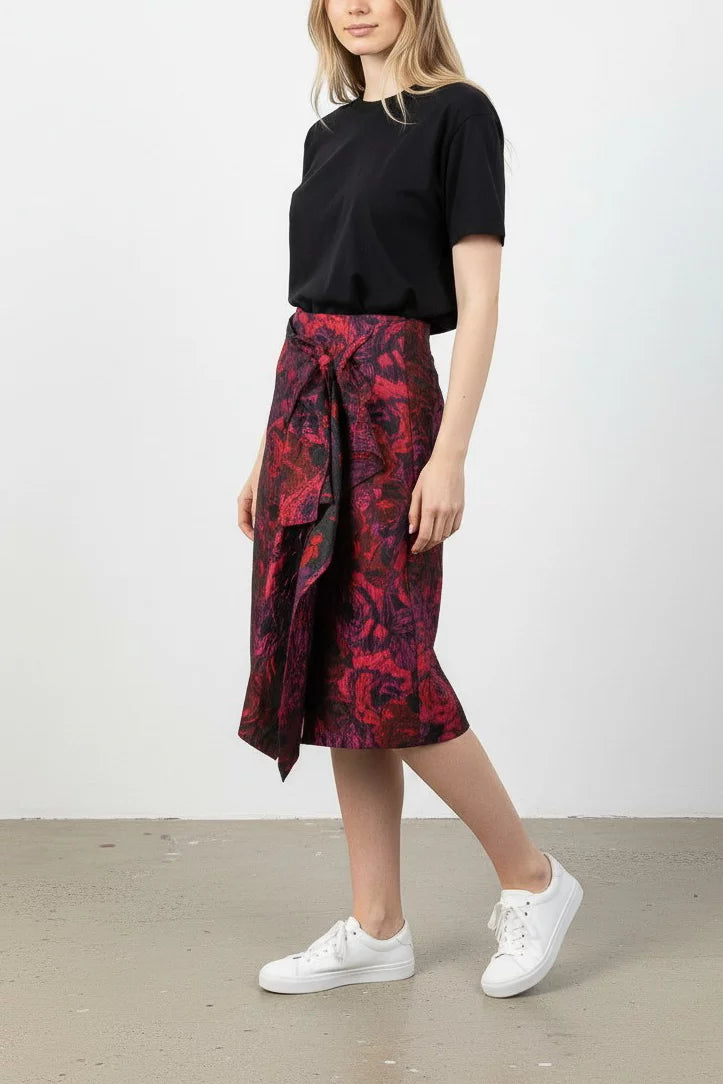 Floral Jacquard Midi Skirt FW2021