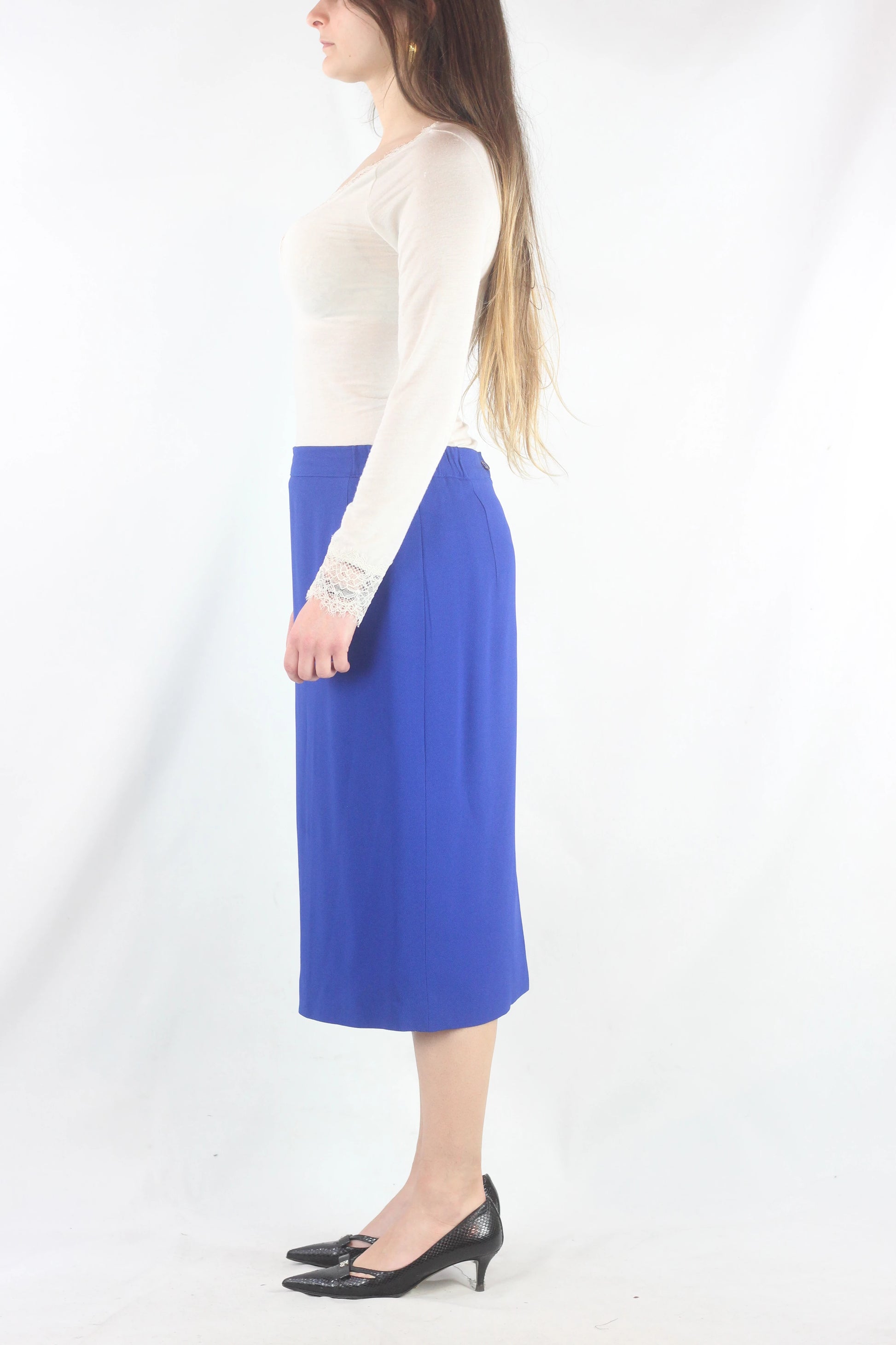 Electric Blue Pencil Skirt