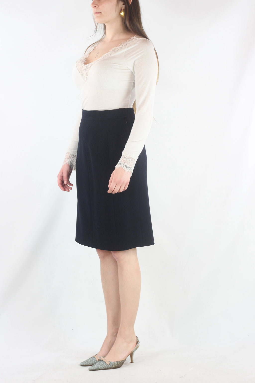 High-Waisted Pencil Skirt