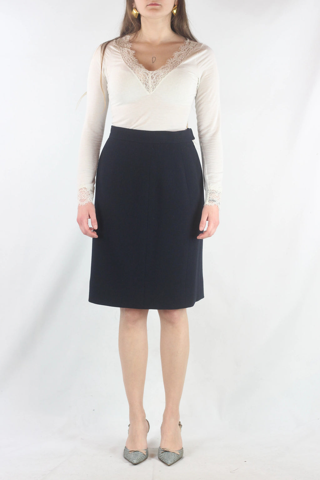 High-Waisted Pencil Skirt