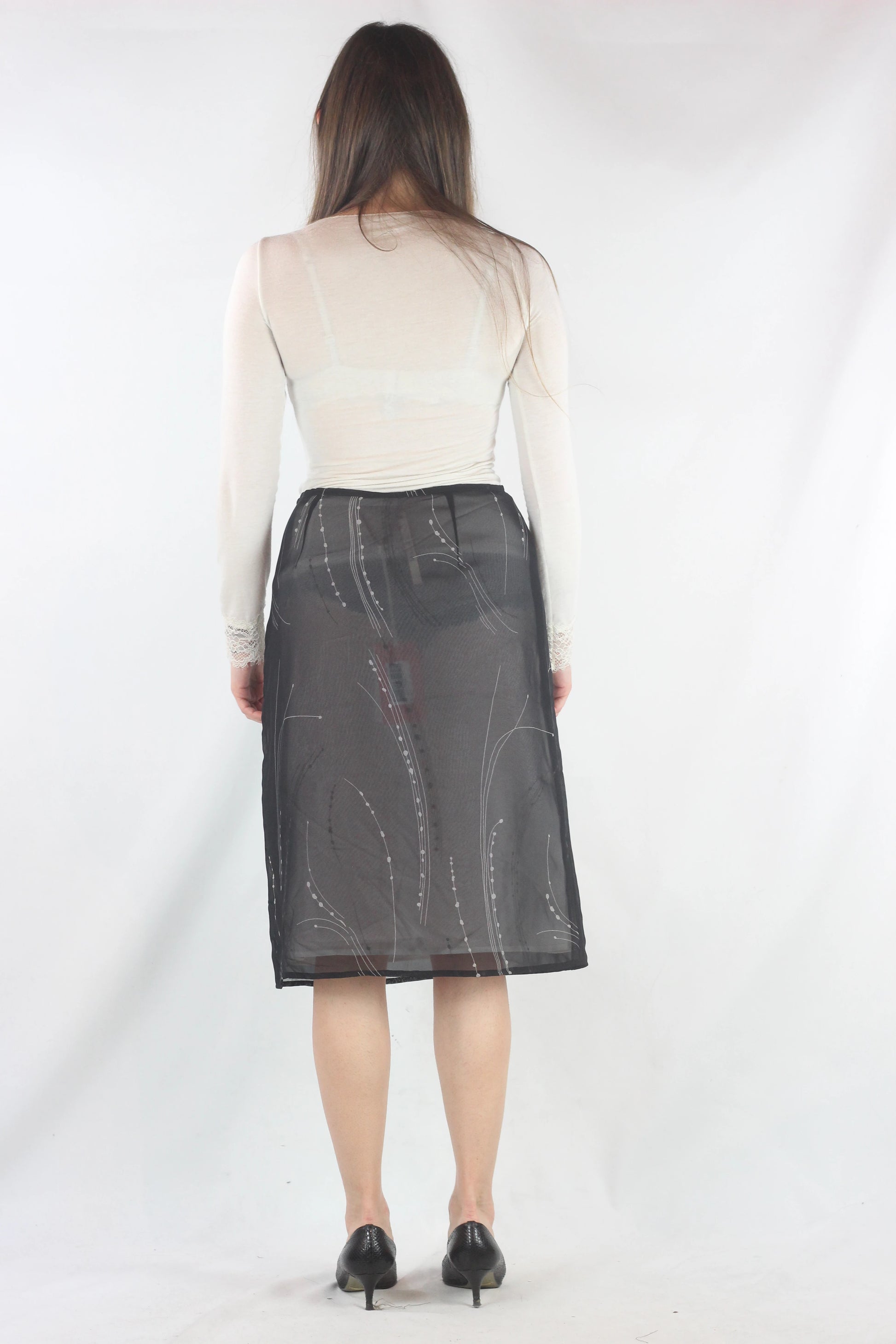 Silk Chiffon Skirt with Layers