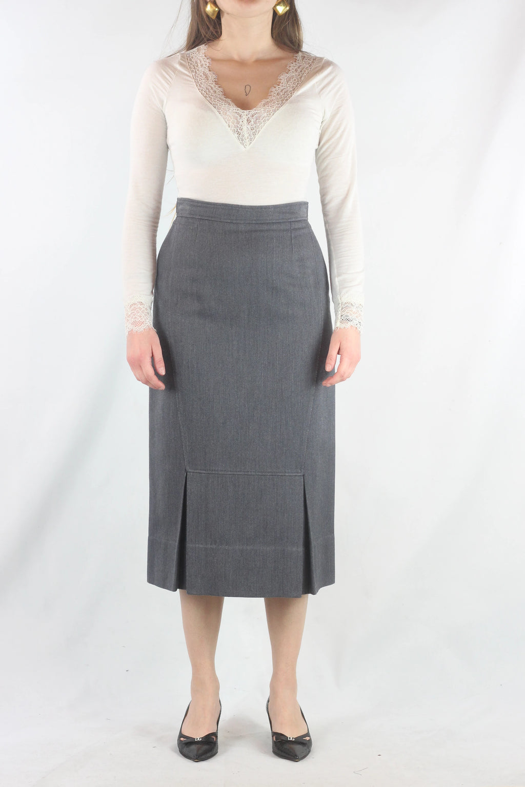 High-Waisted Pencil Skirt