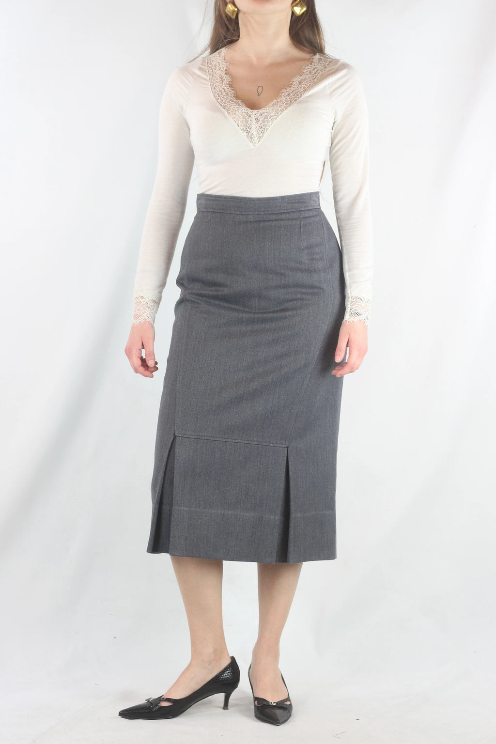 High-Waisted Pencil Skirt