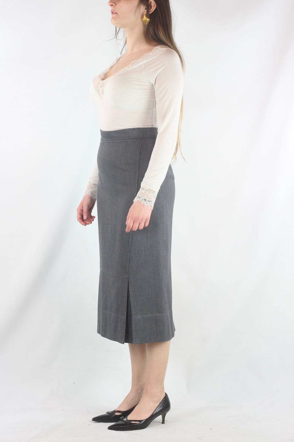 High-Waisted Pencil Skirt