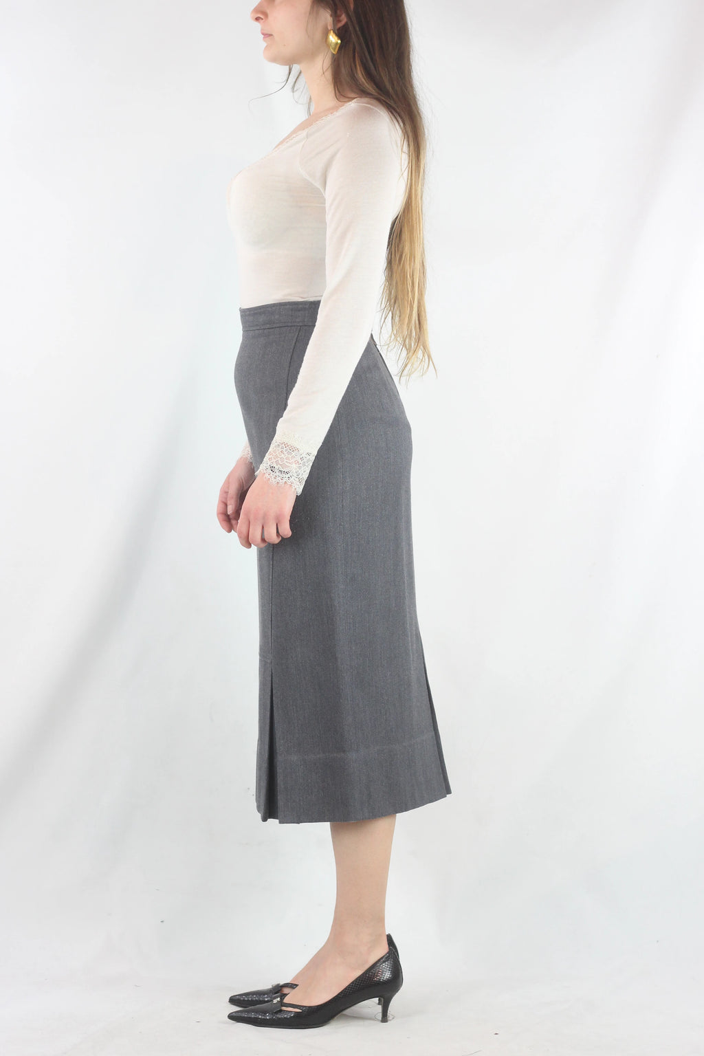 High-Waisted Pencil Skirt