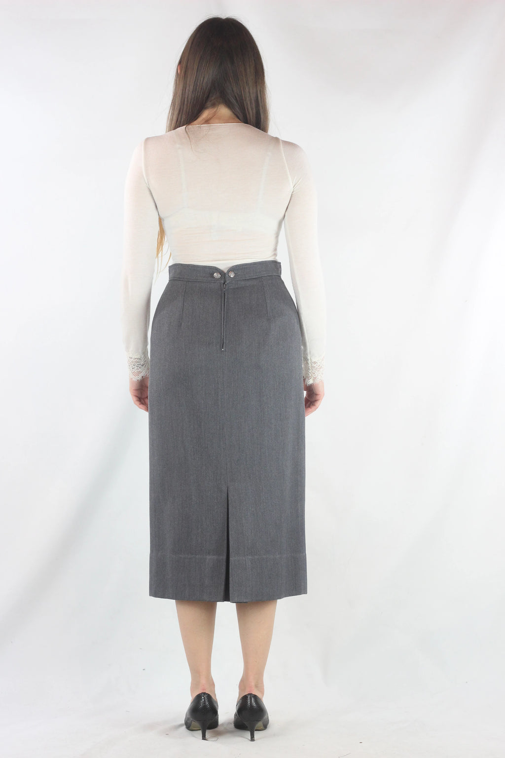 High-Waisted Pencil Skirt
