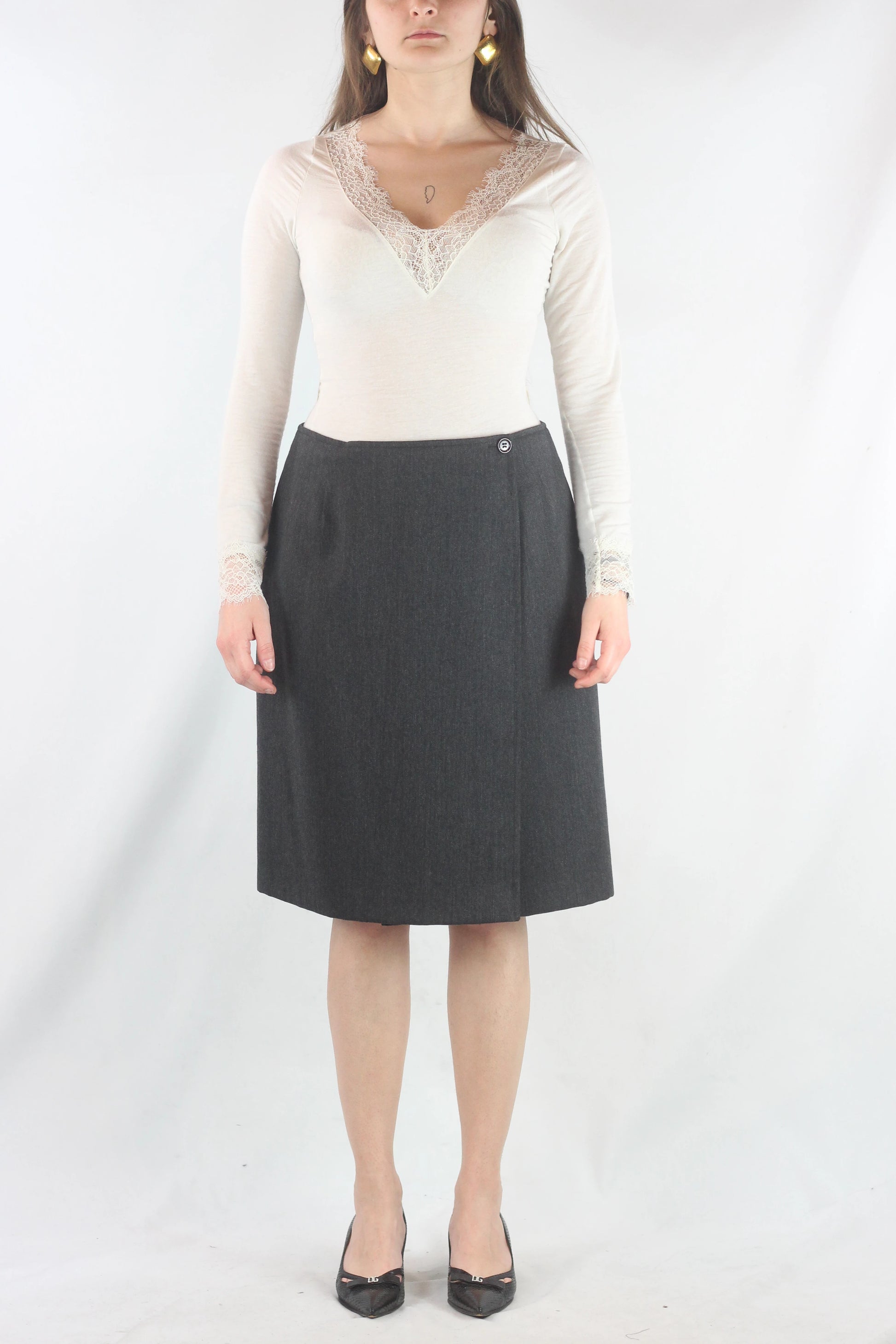 Wrap Pencil Skirt