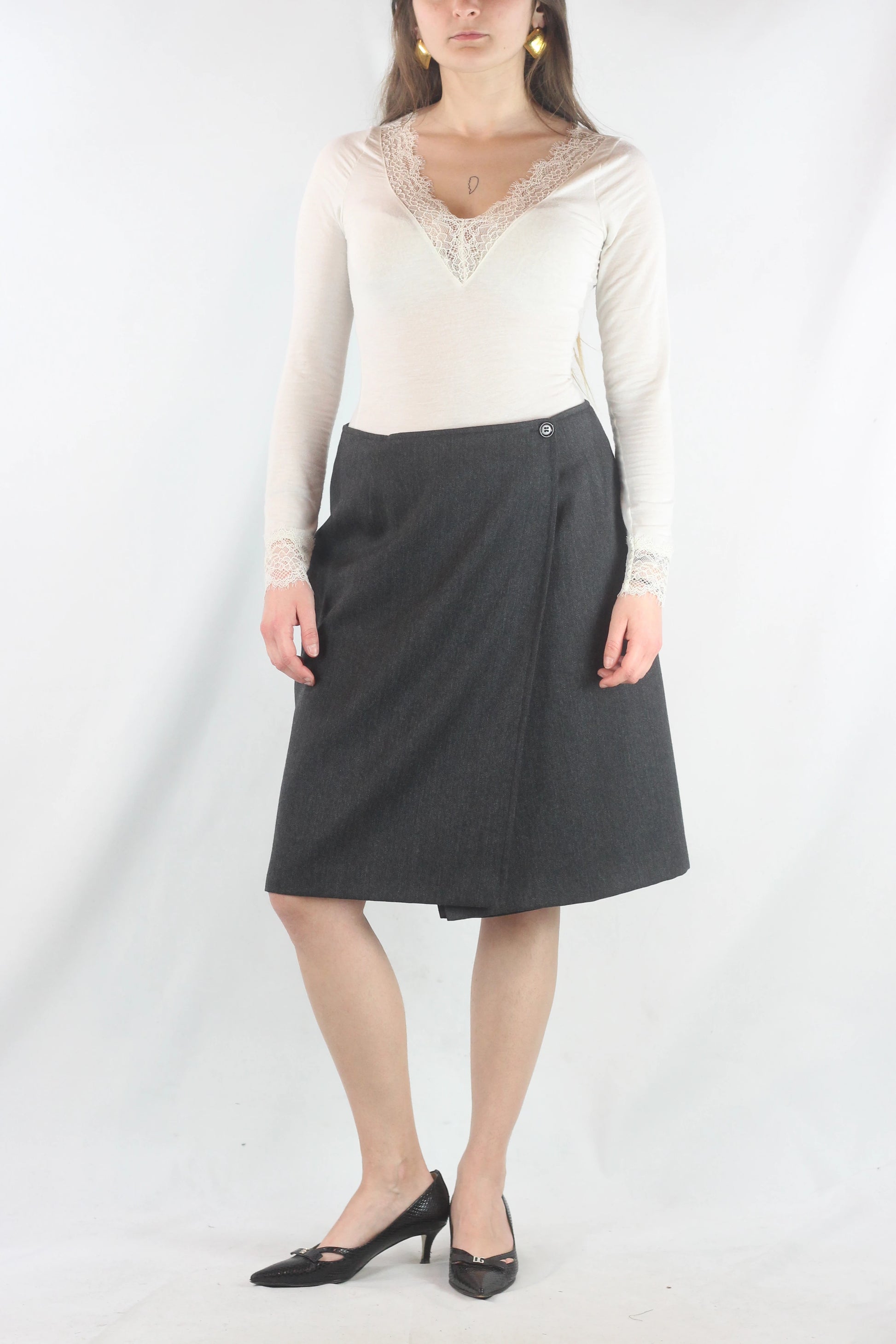 Wrap Pencil Skirt