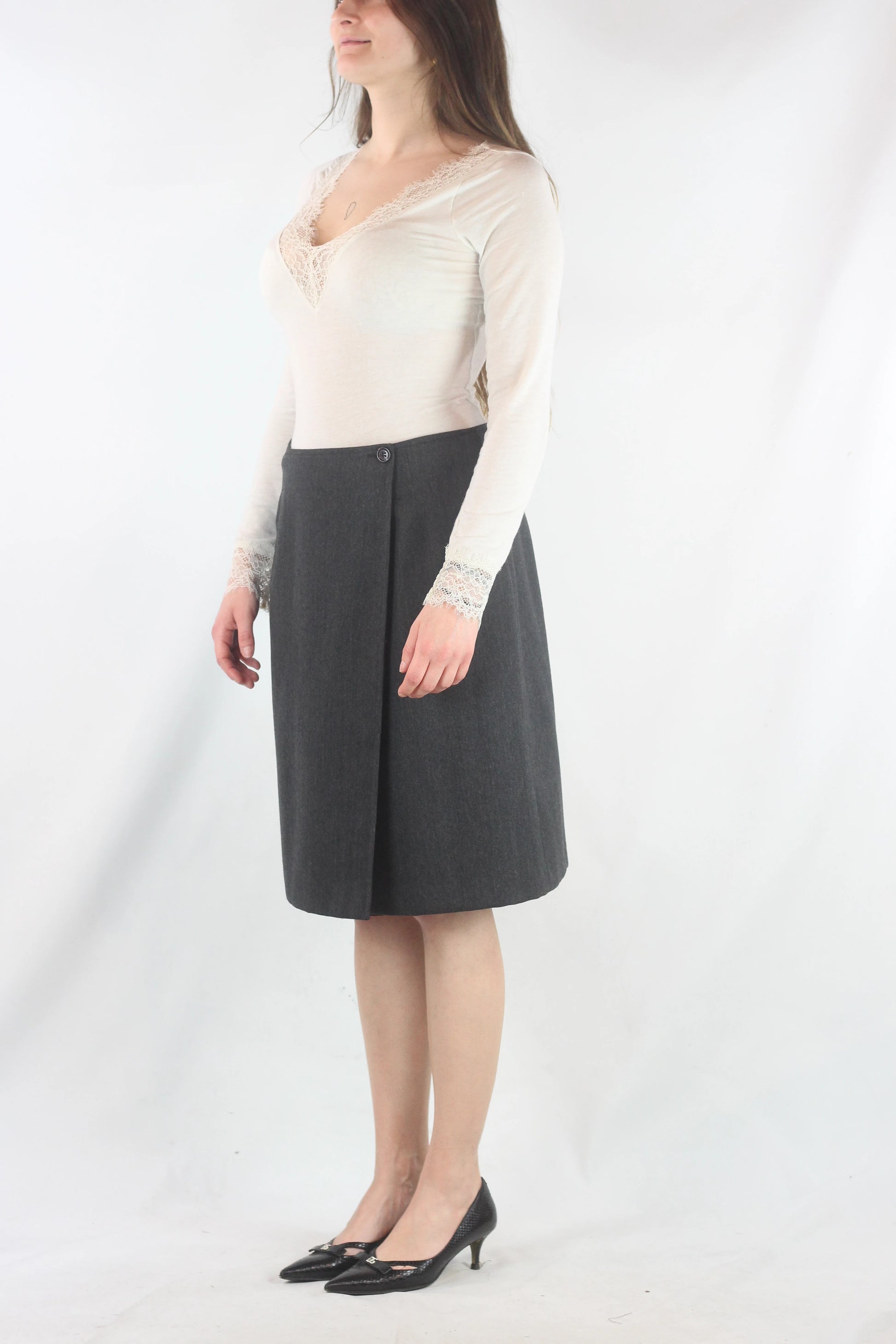 Wrap Pencil Skirt