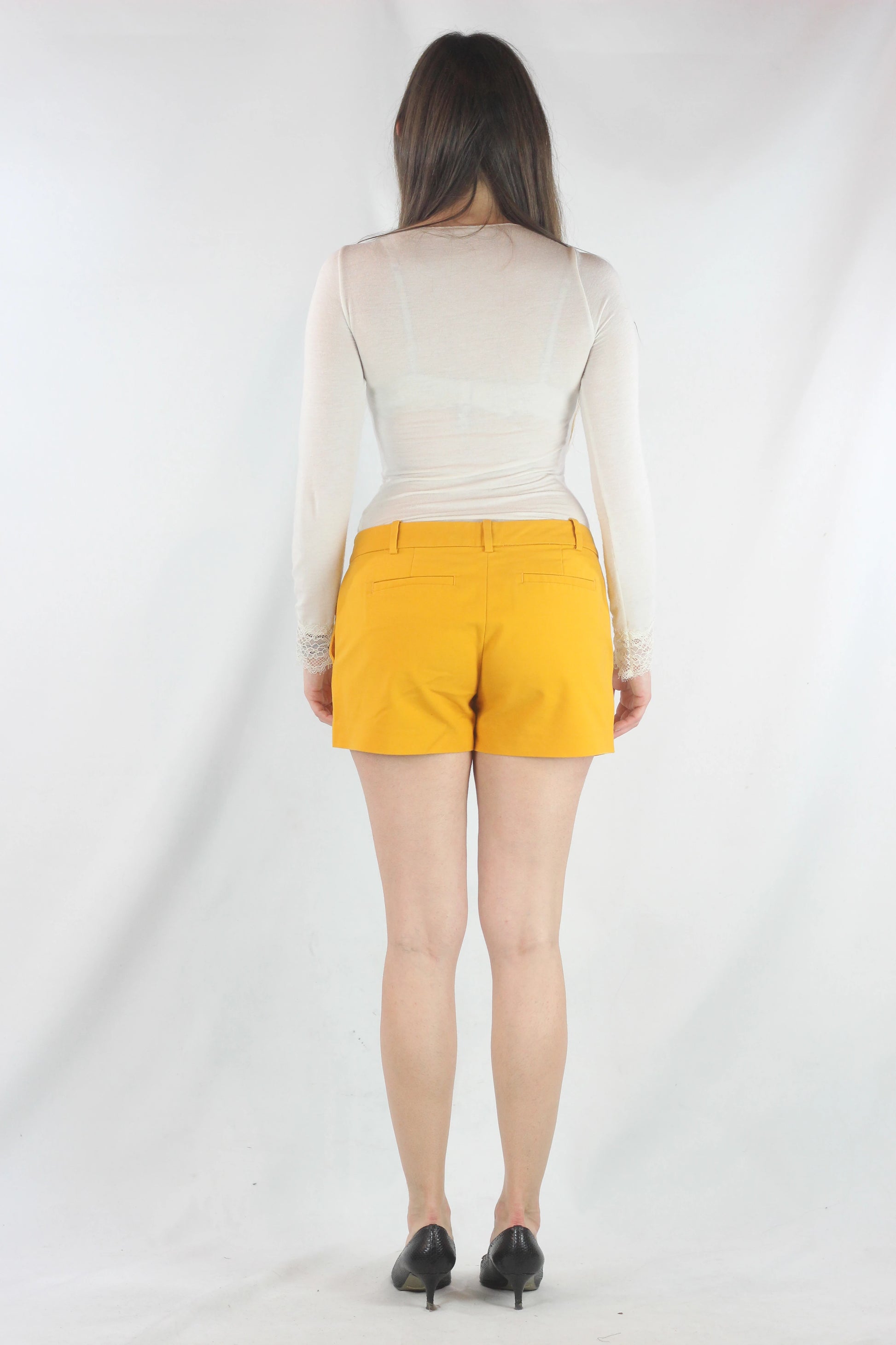 Yellow Tailored Short Trousers