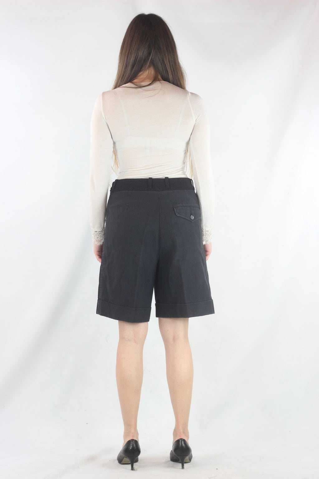 Bermuda Shorts with Brocade Front Panel SS2014