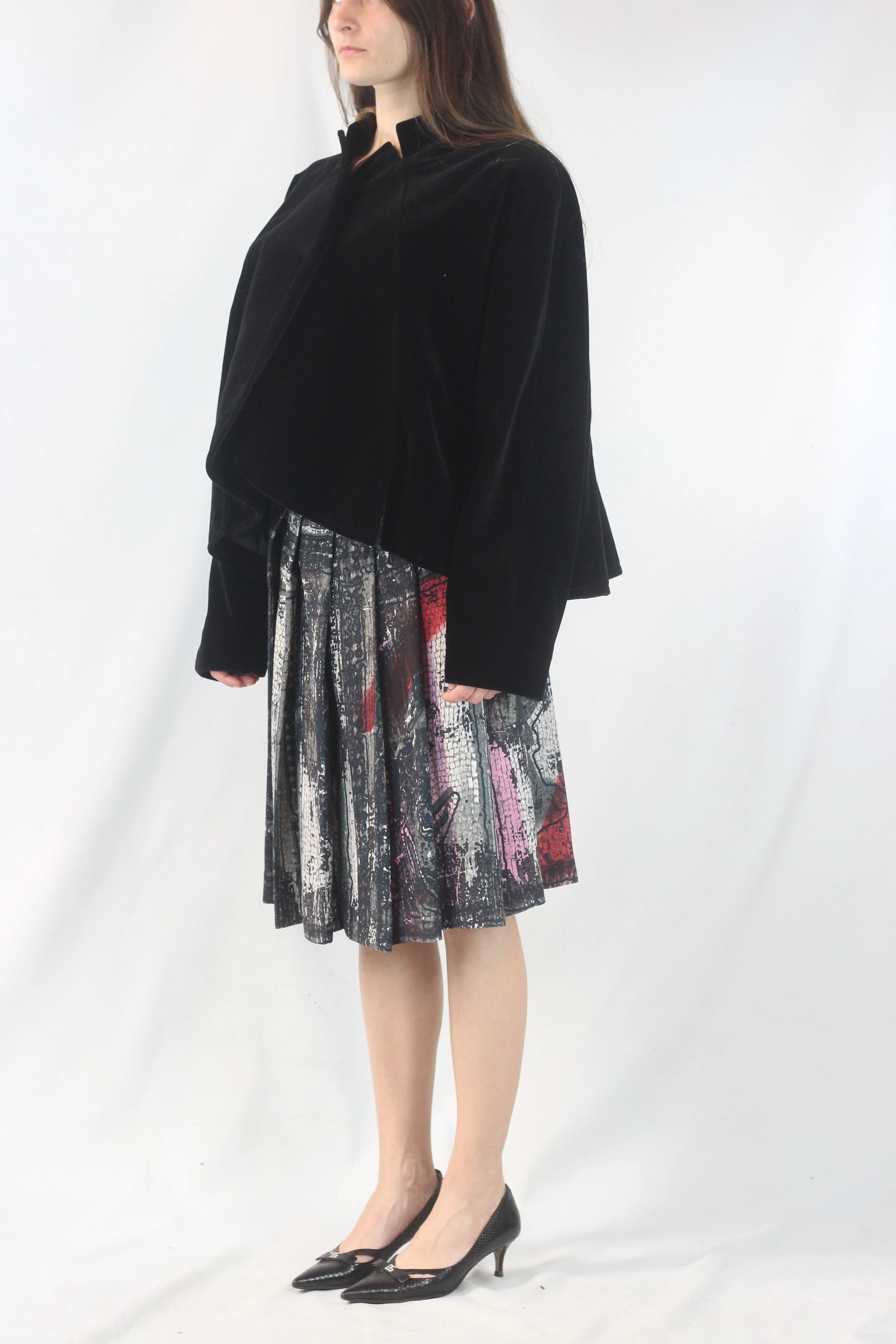 Pleated Silk Skirt with Roman Mosaic SS2009