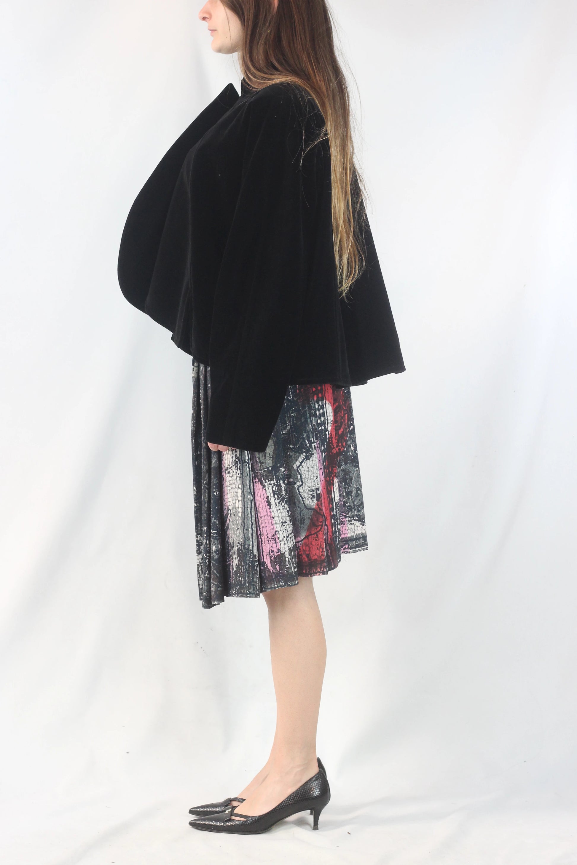 Pleated Silk Skirt with Roman Mosaic SS2009
