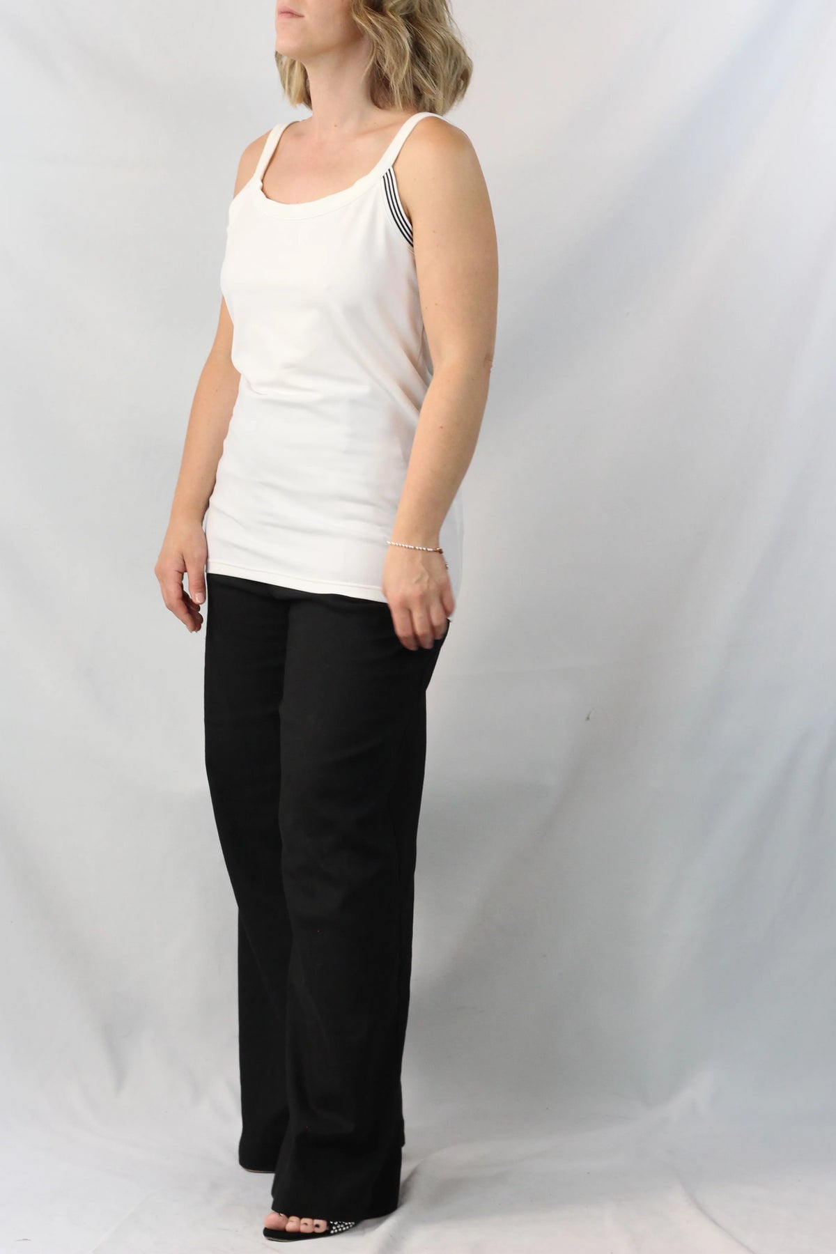White Spaghetti Strap Tank Top