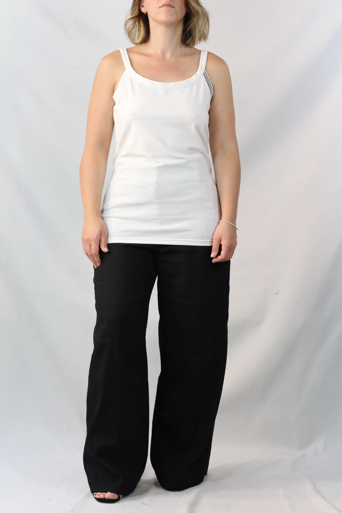 White Spaghetti Strap Tank Top