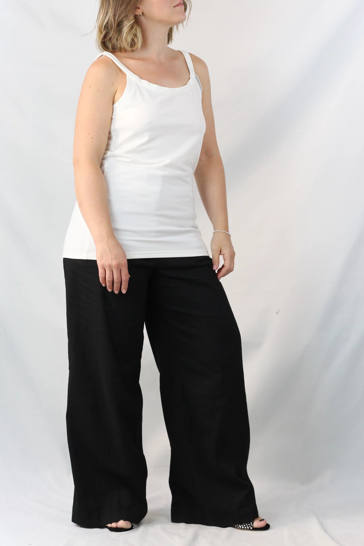 White Spaghetti Strap Tank Top