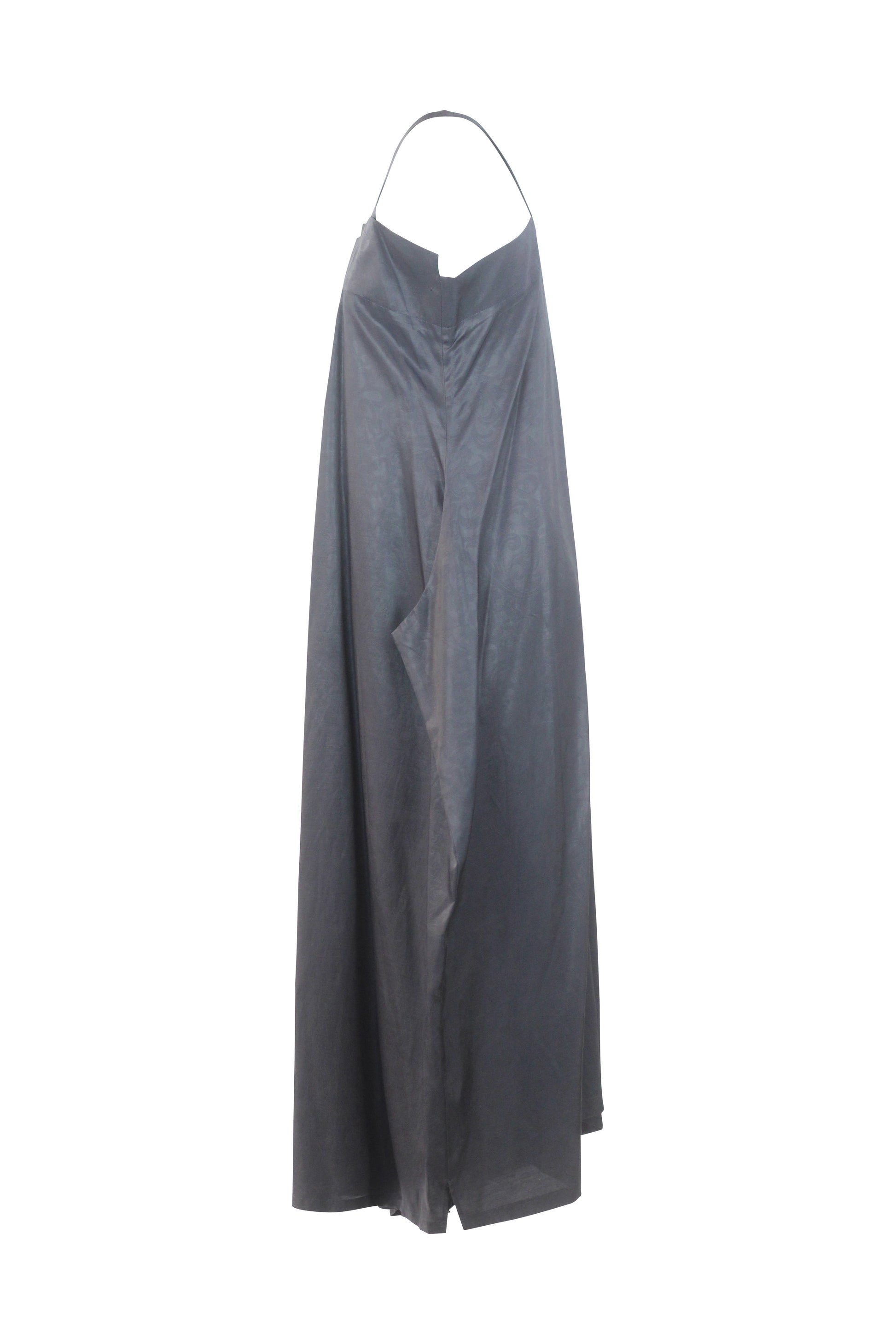 Black Asymmetric Balloon Draped Dress
