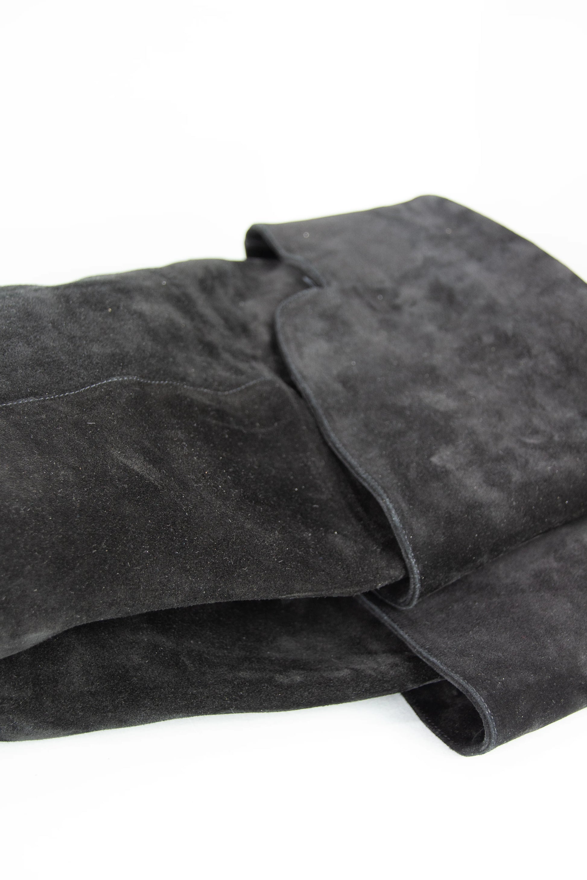 Suede thigh high boots
