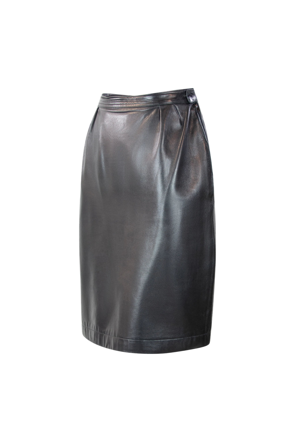 Vintage leather black skirt
