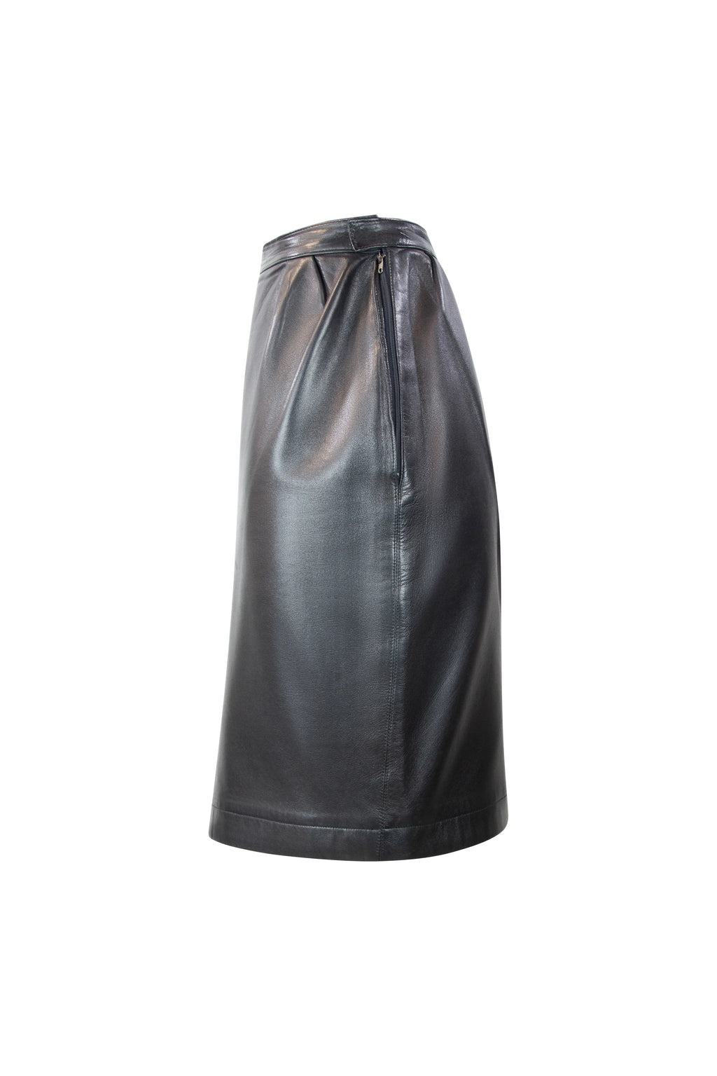 Vintage leather black skirt
