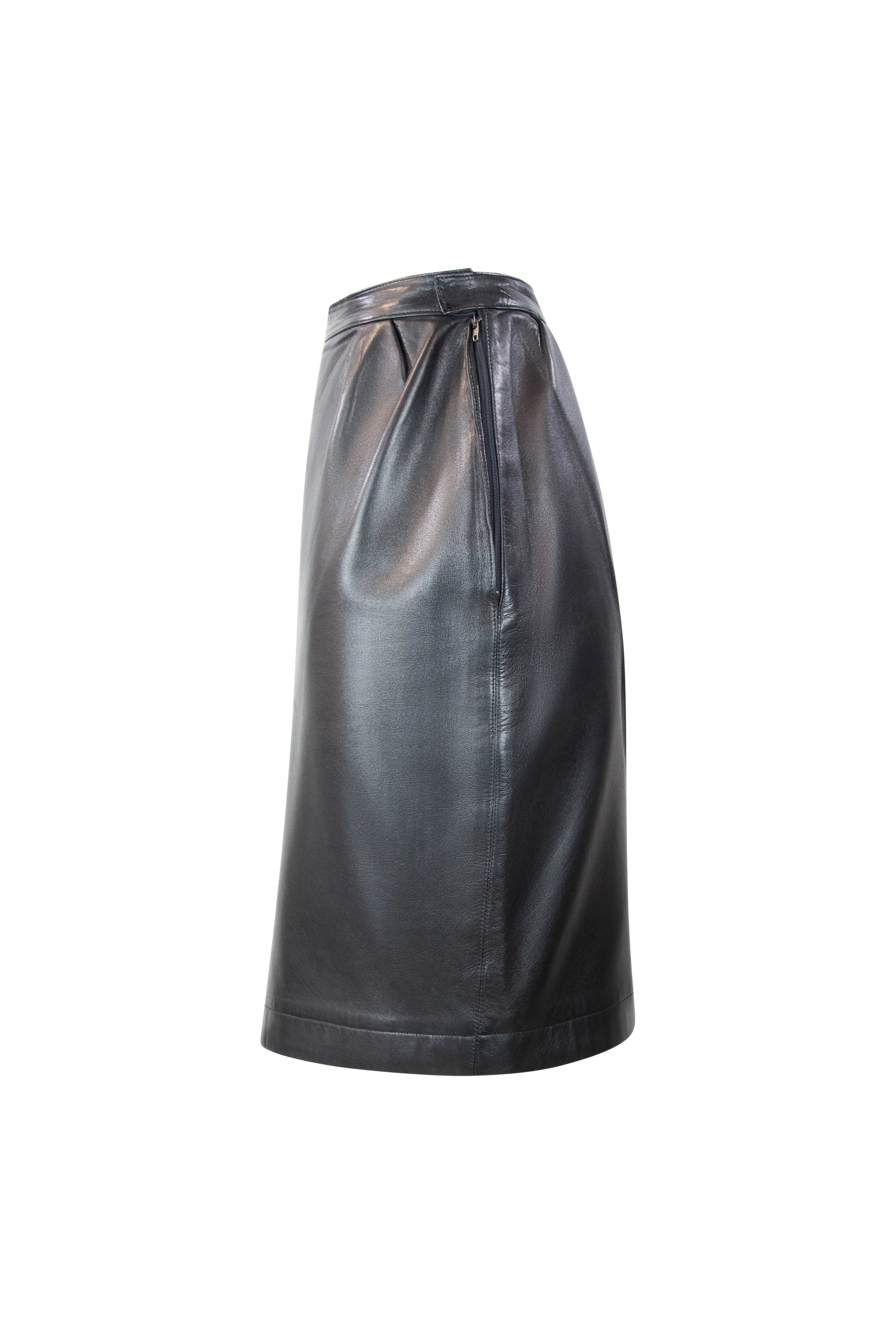 Vintage leather black skirt