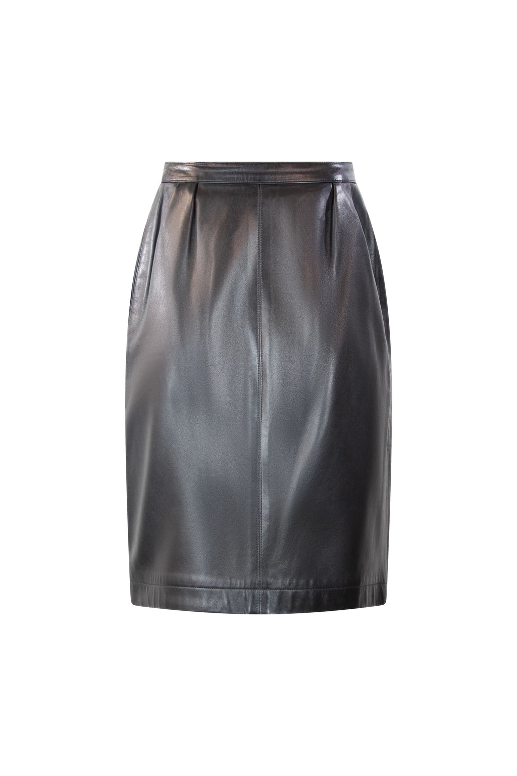 Vintage leather black skirt