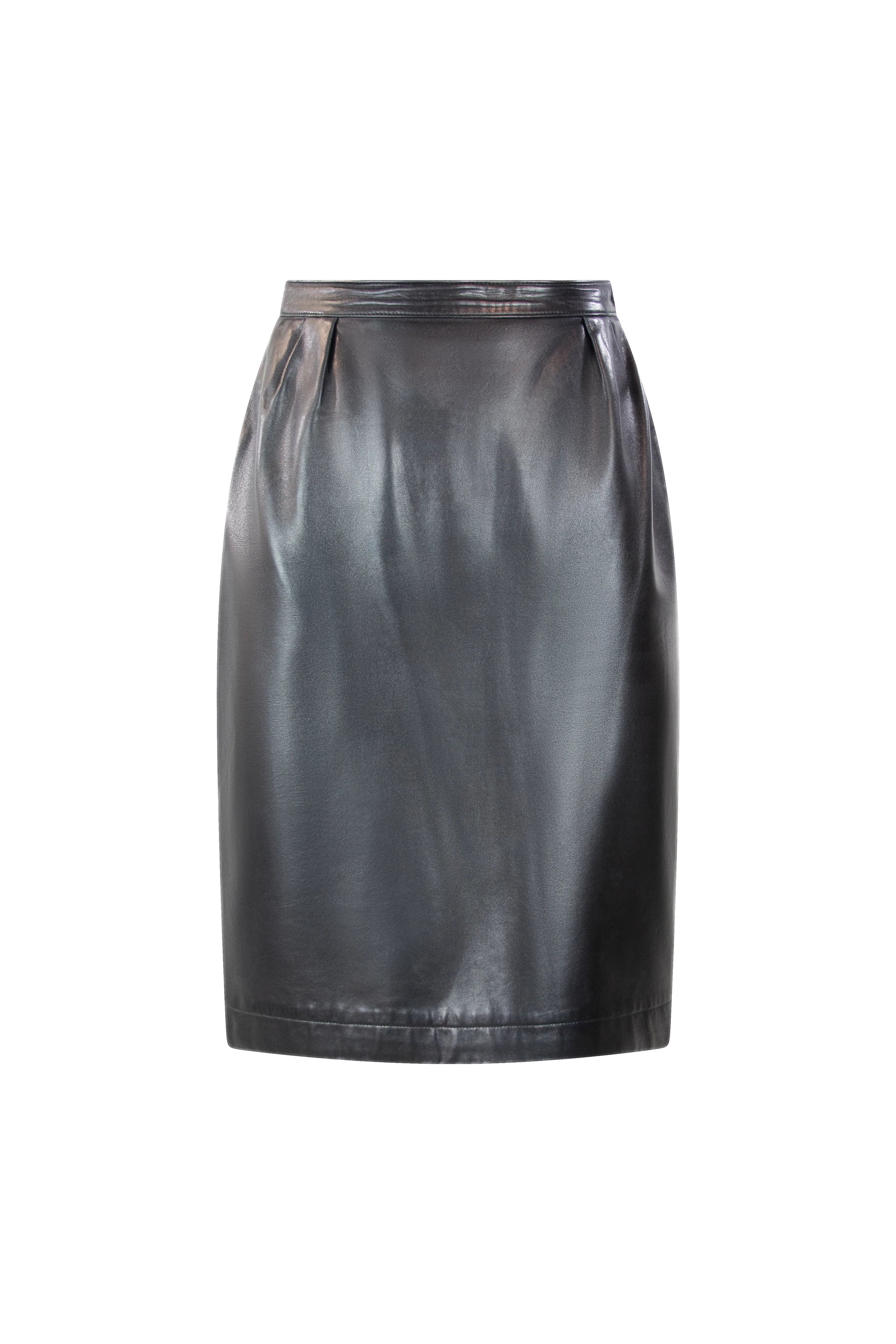 Vintage leather black skirt