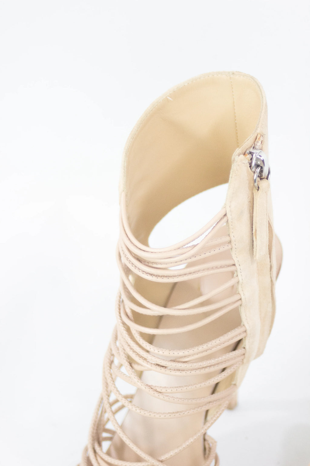 Cream strings sandals