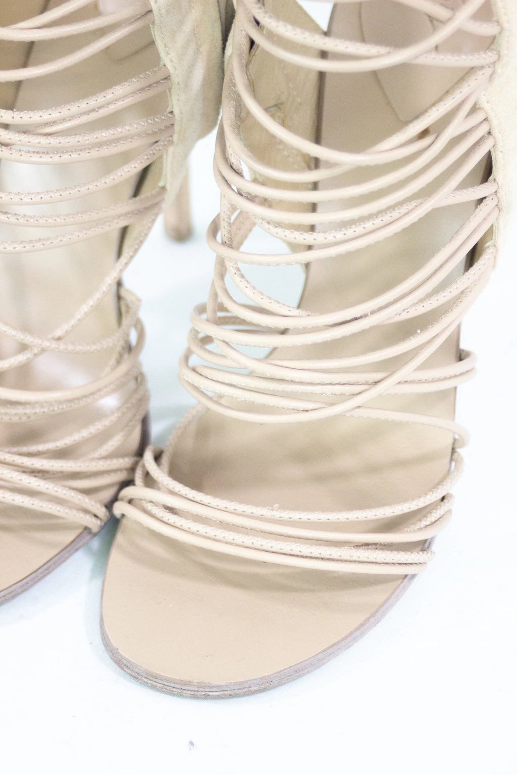 Cream strings sandals