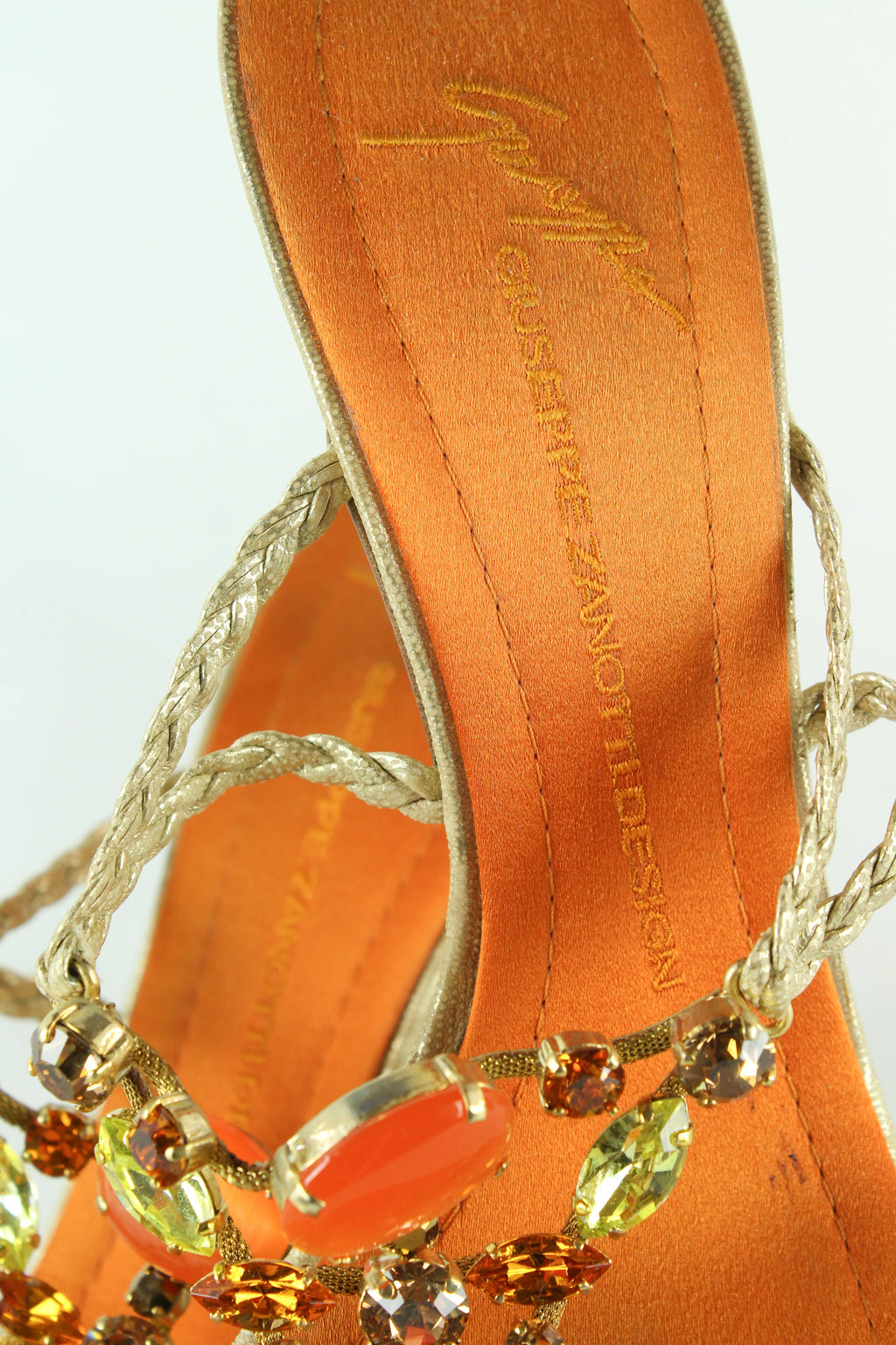 Orange toned jewel sandals