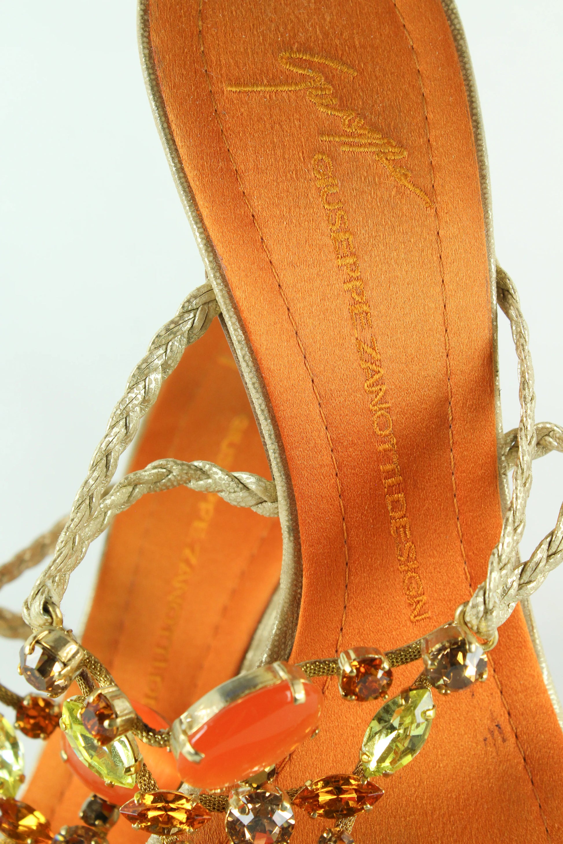 Orange toned jewel sandals