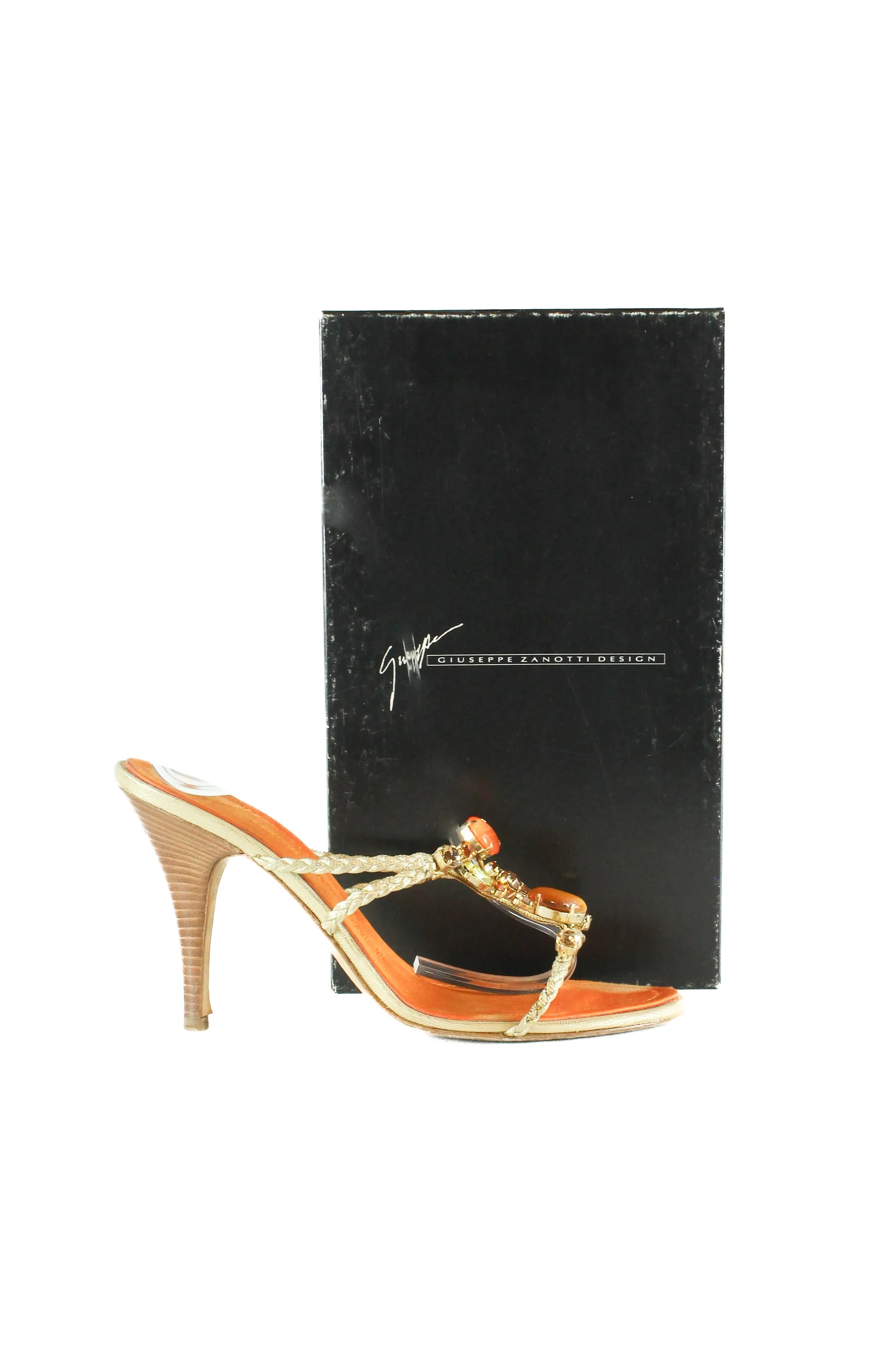 Orange toned jewel sandals