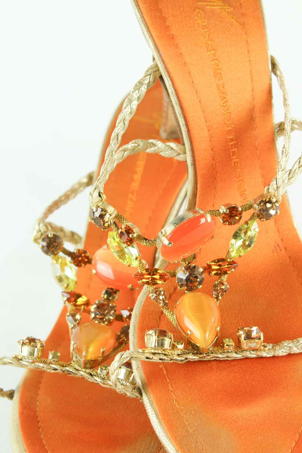 Orange toned jewel sandals