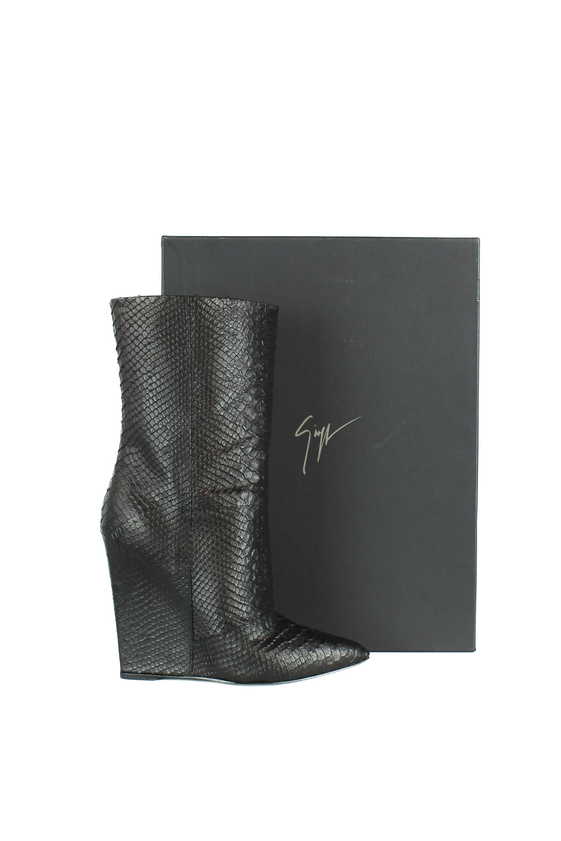 Python wedge boots