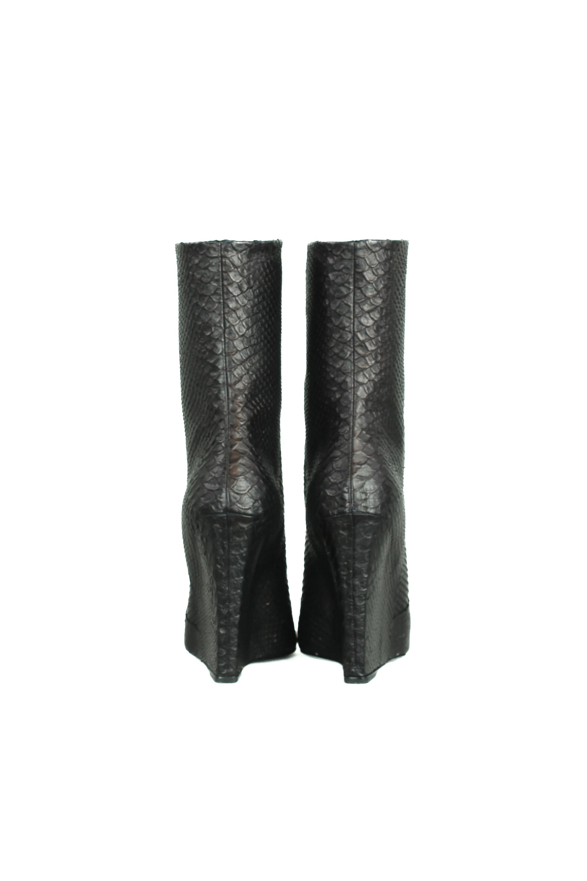 Python wedge boots