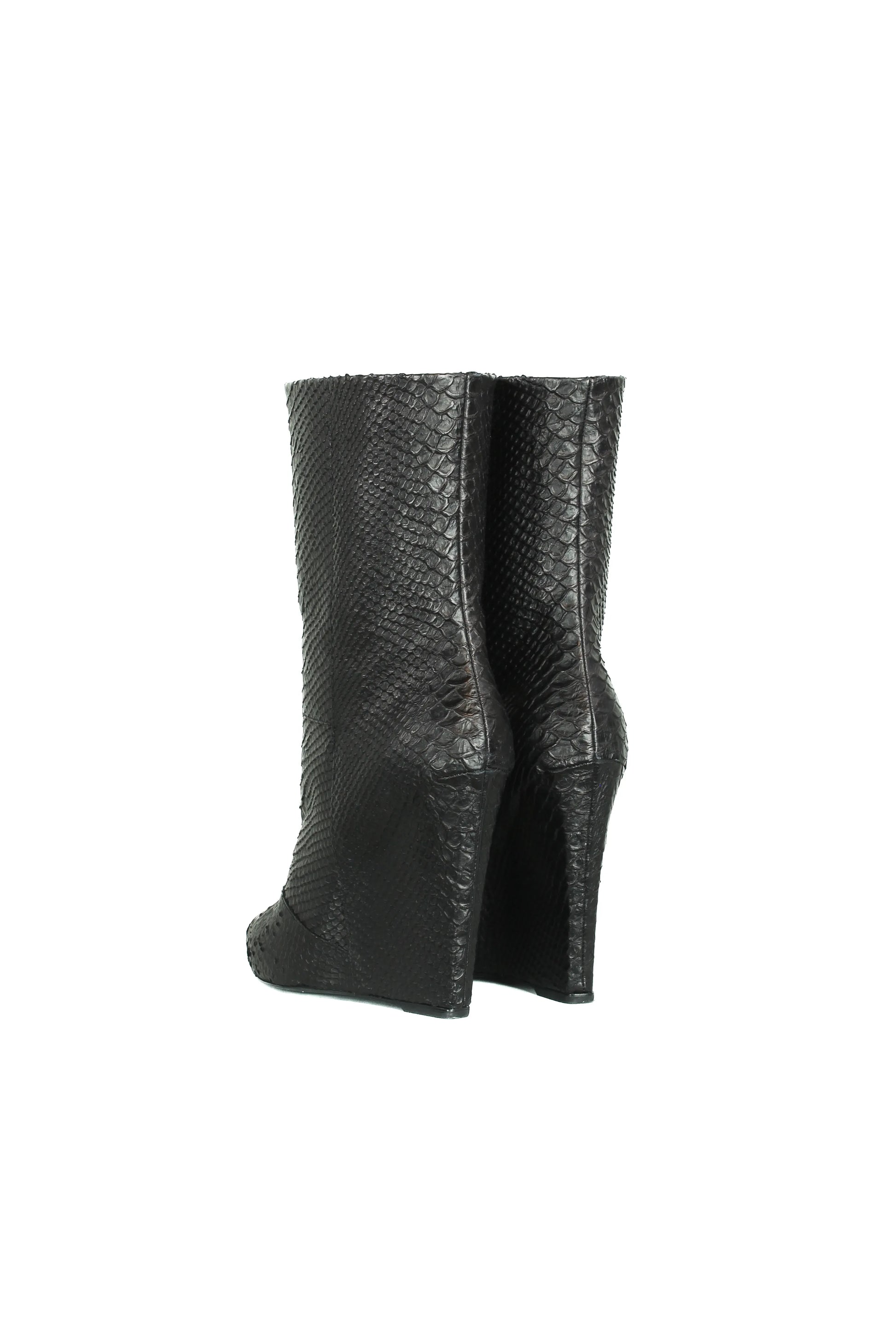 Python wedge boots